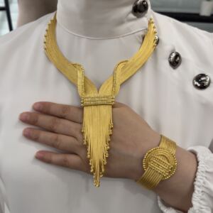 Altın Modeli Gümüş Dorika Takı Seti