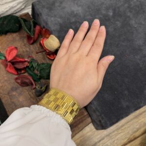 Mezopotamya Modeli Kleopatra Altın Kaplama Gümüş Bileklik