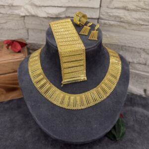 Hapsis Modeli Kleopatra Altın Kaplama Gümüş Takı Seti