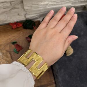 Greek Modeli Altın Kaplama Gümüş Kleopatra Bilezik