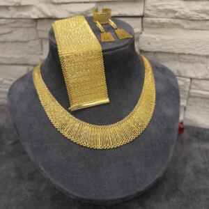 Kleopatra Harmonia Model Altın Kaplama Gümüş Takı Seti