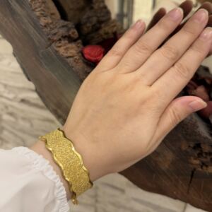 Lumina Modeli Kleopatra Altın Kaplama Gümüş Bilezik