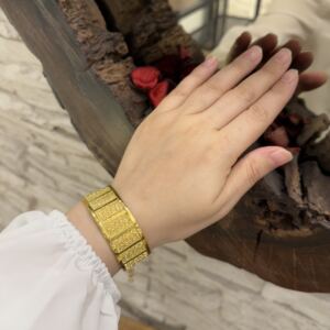 Mery Modeli Kleopatra Altın Kaplama Gümüş Bilezik