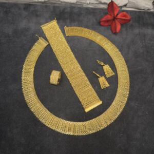 Kleopatra Mira Model Altın Kaplama Gümüş Takı Seti