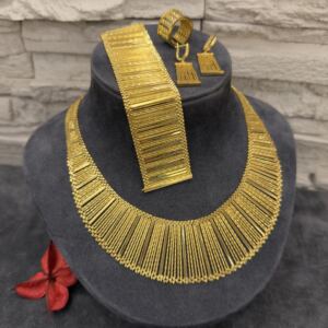 Kleopatra Süzme Altın Kaplama Gümüş Takı Seti