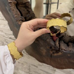 Şehda Modeli Kleopatra Altın Kaplama Gümüş Bilezik