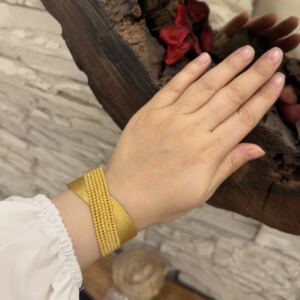 Örgülü Dorika İşlemeli Gümüş Bayan Bilekliği