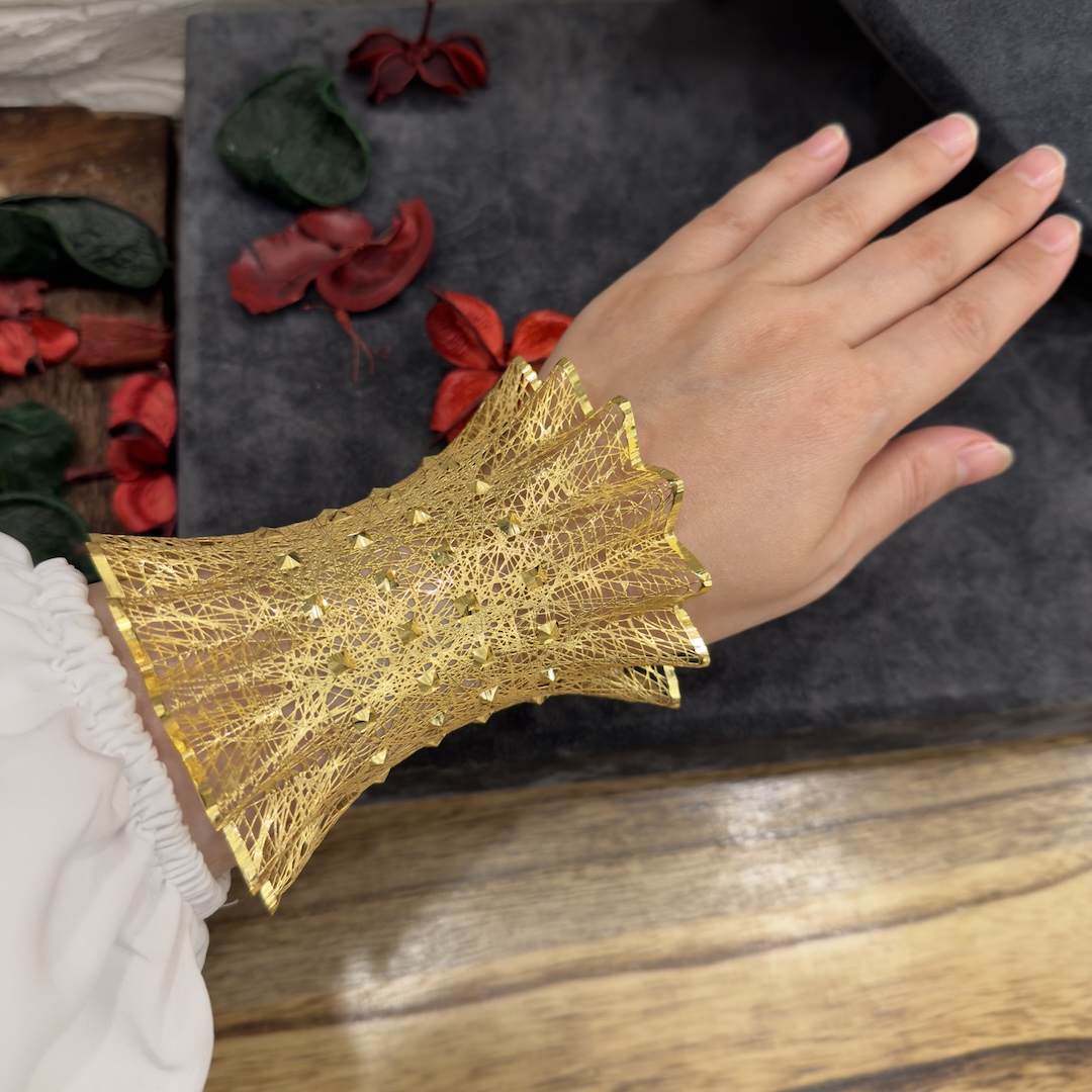 pyramid-model-gold-plated-silver-bracelet