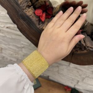 Kleopatra Sakkara Modeli Altın Kaplama Gümüş Bileklik