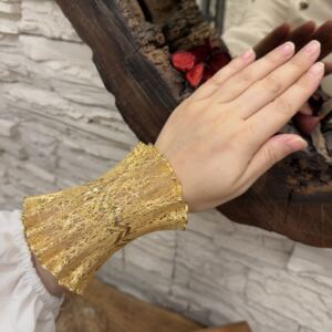 Fizyon Modeli Altın Kaplama Gümüş Tül Bilezik