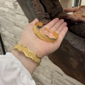 Syedra Modeli Kleopatra Altın Kaplama Gümüş Bilezik