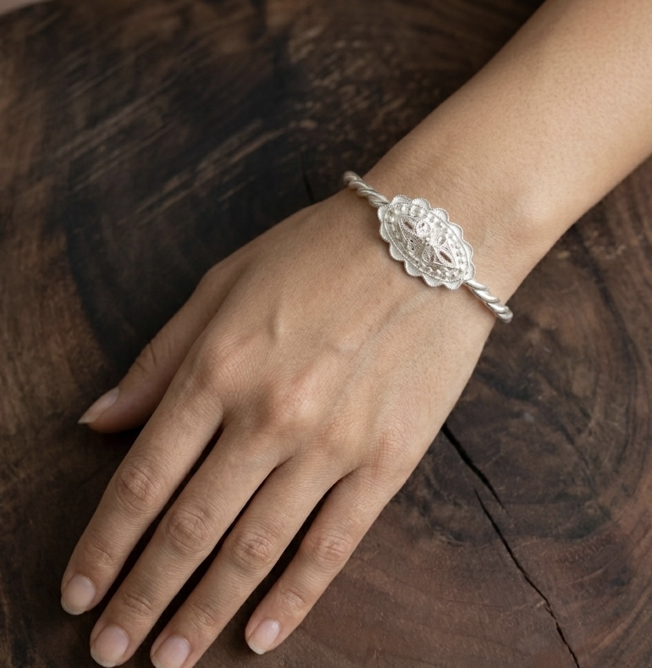 Telkari-Başlıklı-Gümüş-Erzurum-Burma-Bilezik