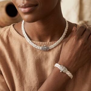 Midyat Hasırı El Örgülü Gümüş Takı Seti